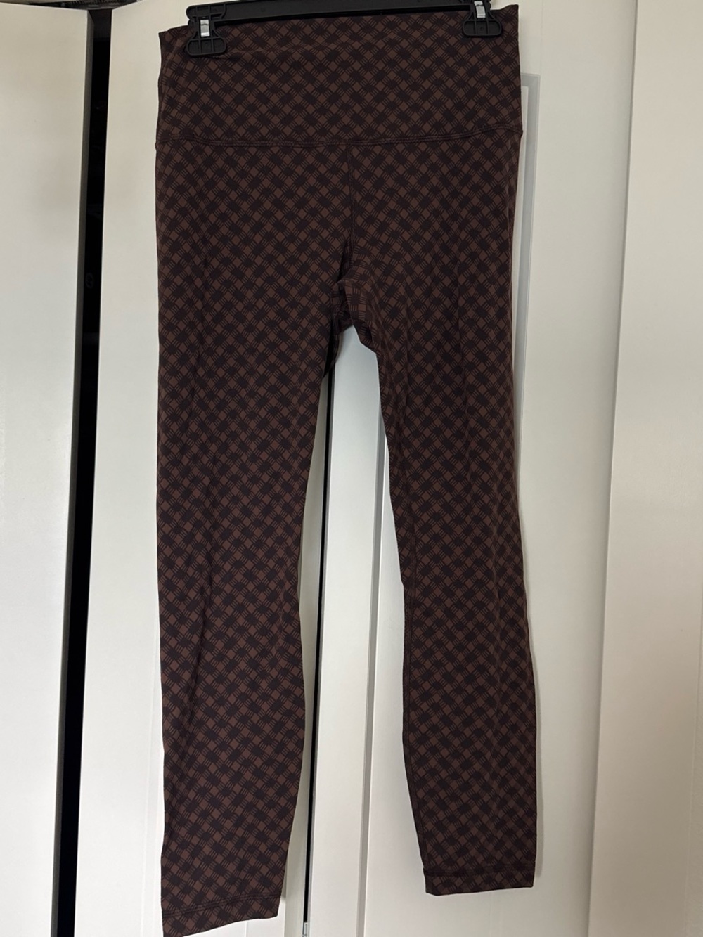 Lulu Plaid Leggings in Dark Brown and Black